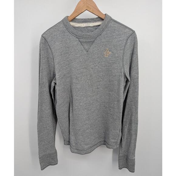 VTG Abercrombie & Fitch Muscle Fit Crewneck Sweatshirt Gray M Embroidered Logo - Picture 1 of 5